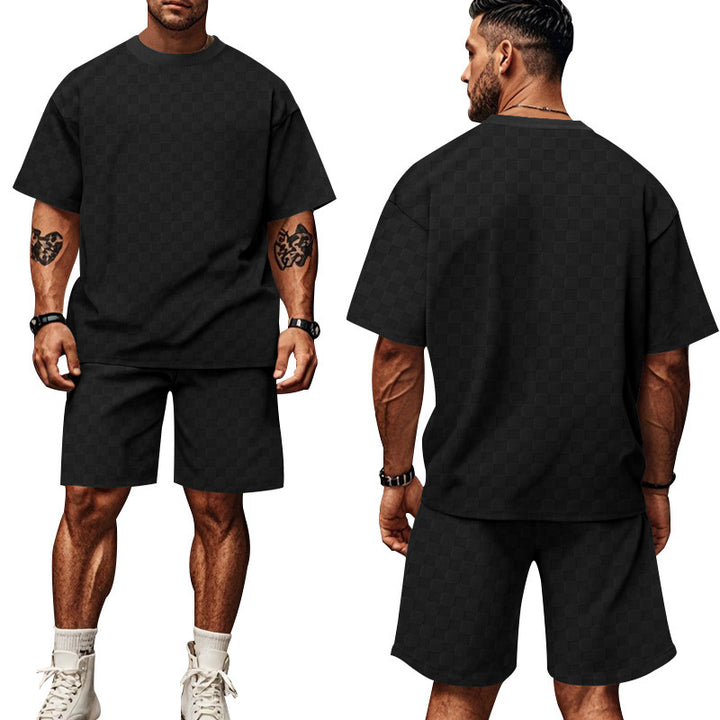 Herre afslappet T-shirt og shorts sæt Stilla