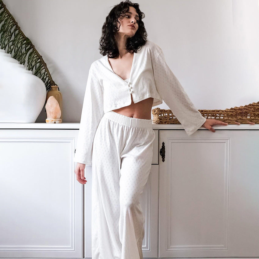 Damer behagelig cropped sweater og yderligere bukser sæt Stilla