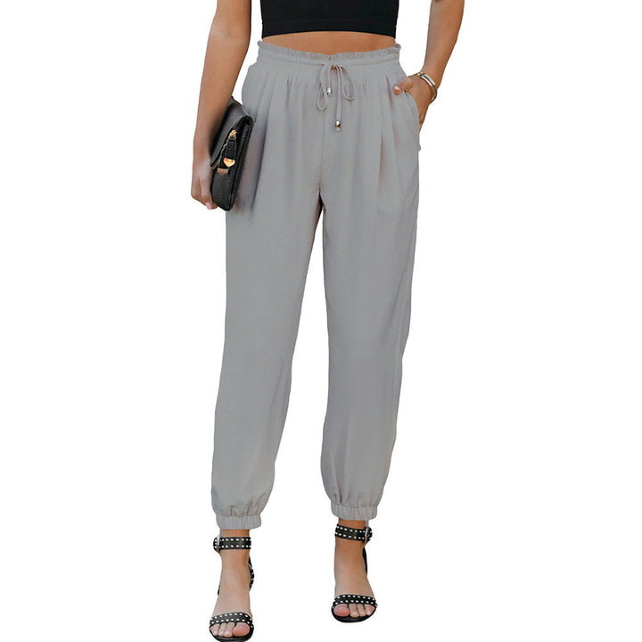 Dame Sporty Chino Bukser med elastisk Talje og Sidelommer Stilla