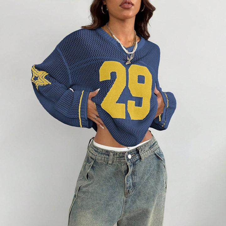 Dame trendy nettrøje i afslappet oversized stil Stilla