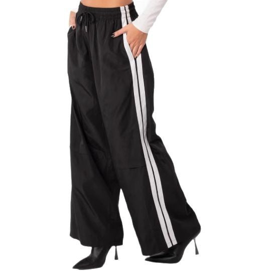 Dame sporty brede joggingbukser med sideline Stilla
