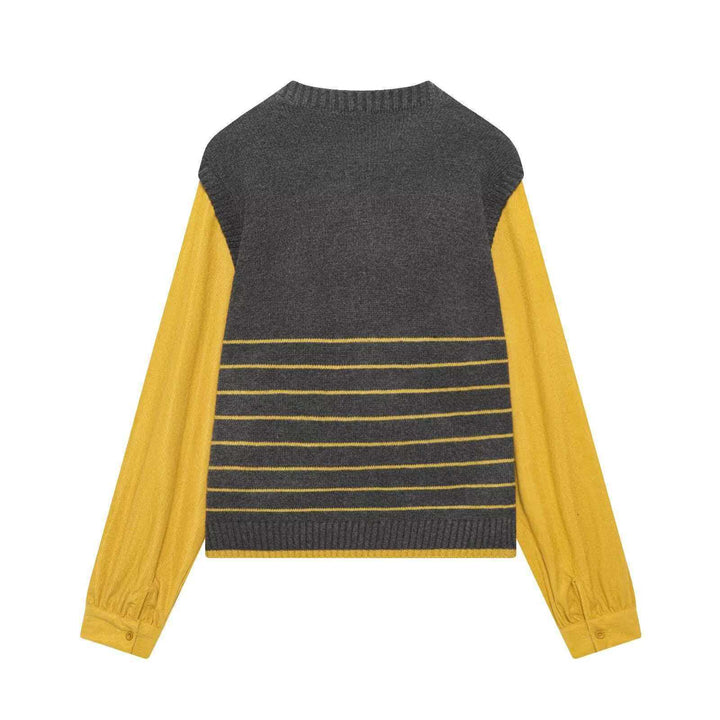 Dame mode cardigan med elegante kontraster Stilla