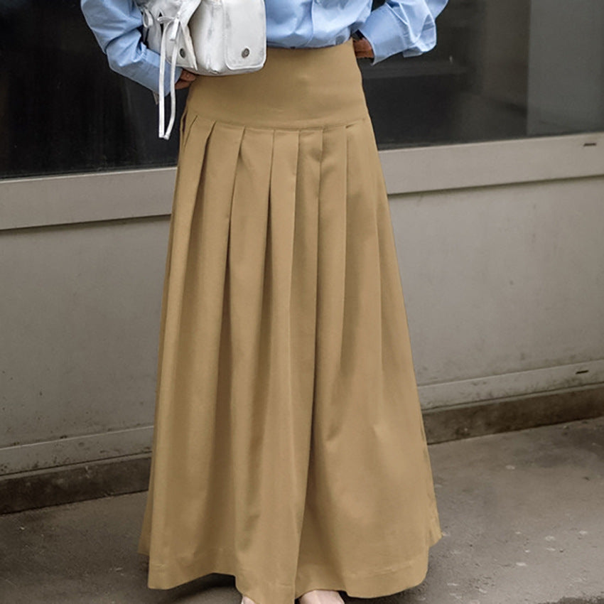 Dame plisseret nederdel med høj talje og elegant fald Stilla