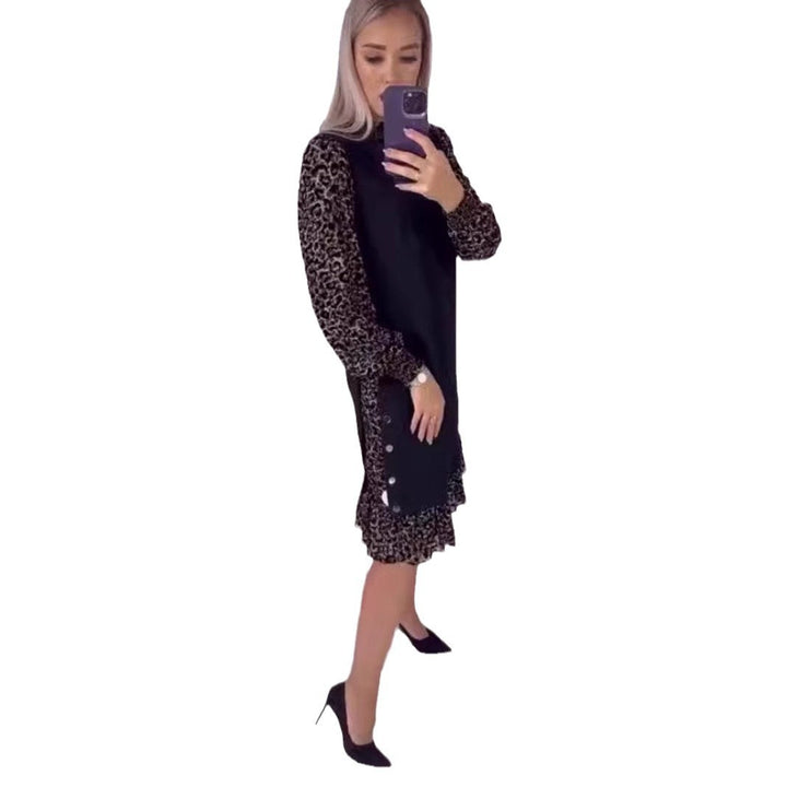 Damekjole med elegant flæsekant og gennemsigtige ærmer Stilla