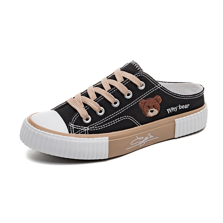 Dame Slip-On Sneakers med robust design og trendy bjørnemotiv Stilla