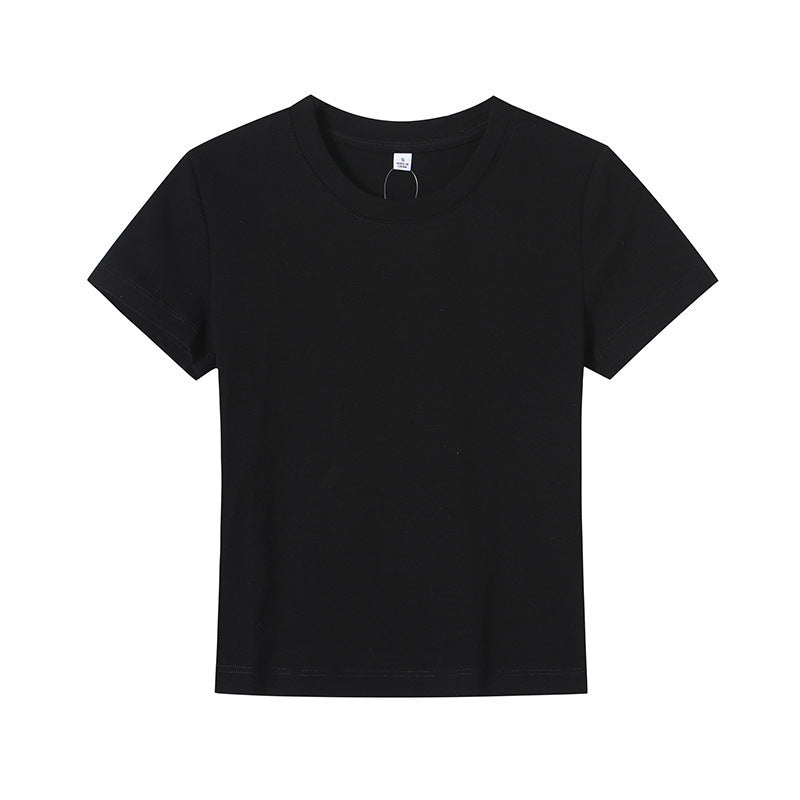 Damer Basic T-shirt med rund halsudskæring og åndbart materiale Skovae