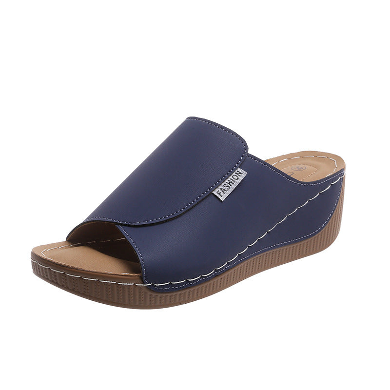 Dame Wedge-Pantoletten med mode- og ergonomisk sål Stilla