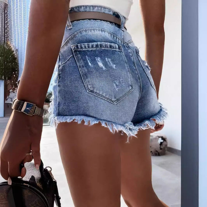 Dame Ødelagte Denim-Shorts Skovae
