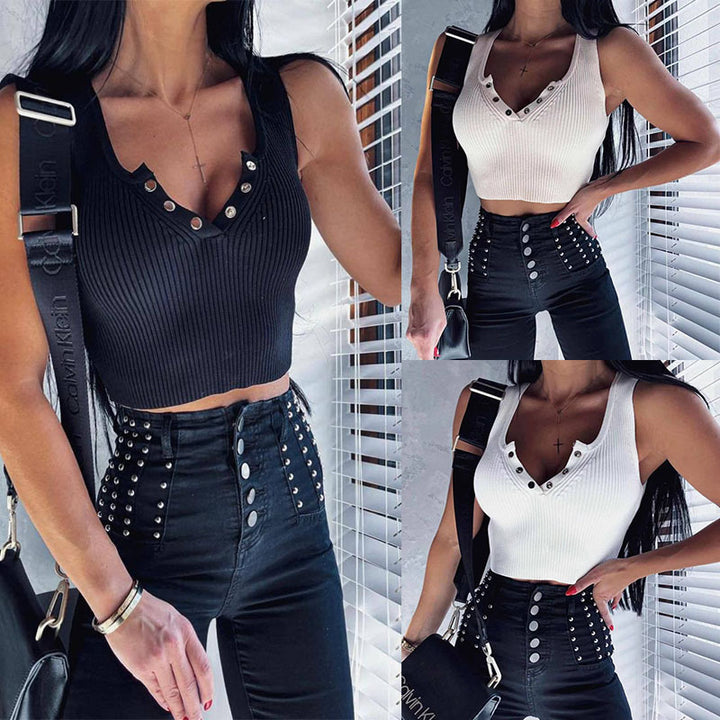 Dame moderigtigt Bustier med dekorative trykknapper Stilla