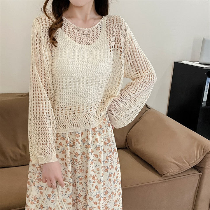 Dame Chunky Strik Åben-Strikpullover Stilla