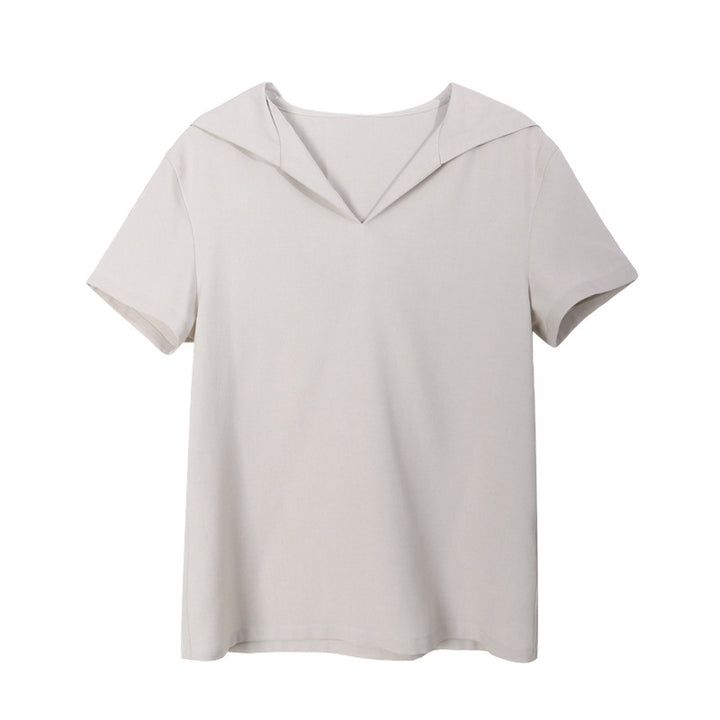 Dame afslappet sæt med minimalistisk bluse og nederdel Stilla
