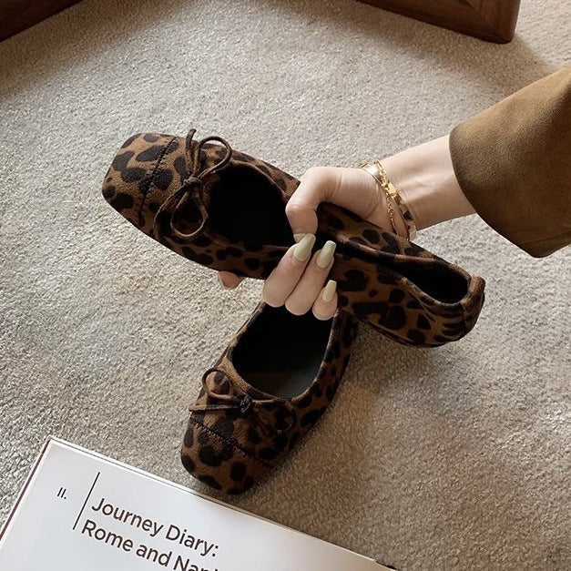 Femme Bue Detalje Slip-On Ballet Flats Stilla