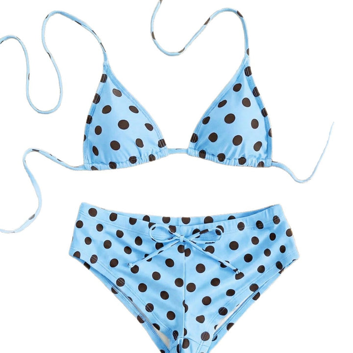Dame Trendy prikket bikini med justerbare trusser Skovae