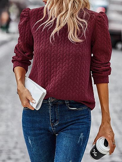 Dame modernej sweatshirt med struktureret design Stilla