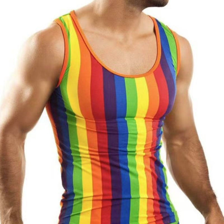 Herren nan figursyet rundhalset tanktop i strækjersey med kropsnær pasform Skovae
