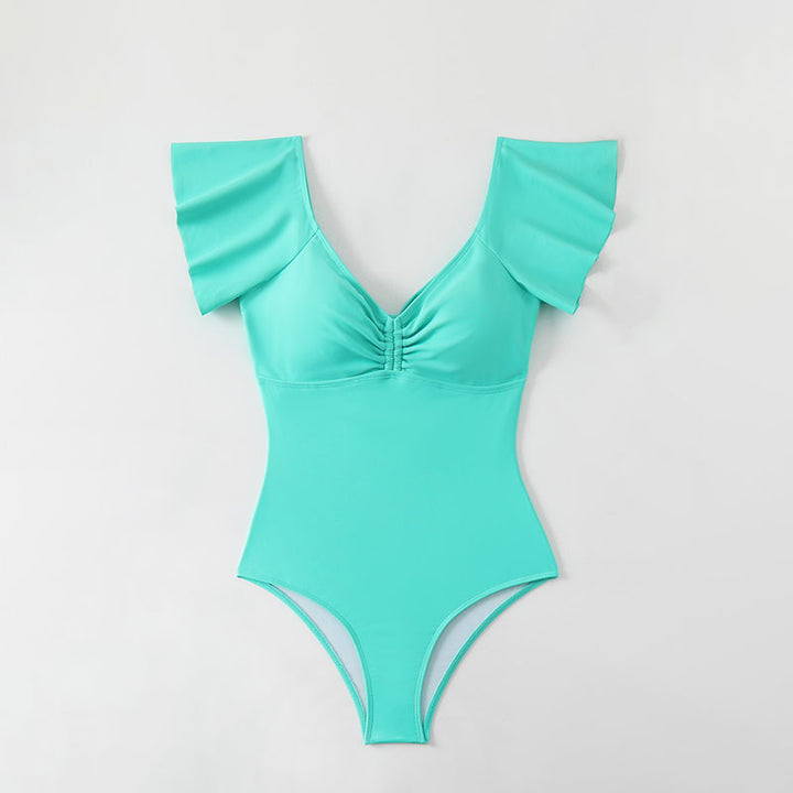 Dame Elegant Én-piece Badedragt med Ruffle detaljer Skovae