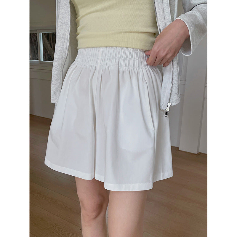 Dame komfortabel og elegant chiffon nederdel med elastisk talje og plisset design Stilla