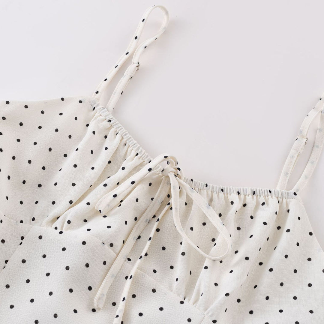 Dame sommerkjole med fastgjort overdel og legende ruffles detaljer Stilla