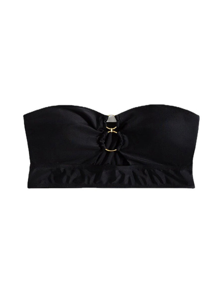 Dame Bandeau-bikini-top med elegant ringdetalje Skovae