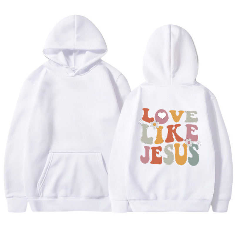 Kvindernes hyggelige hoodie med inspirerende print Skovae