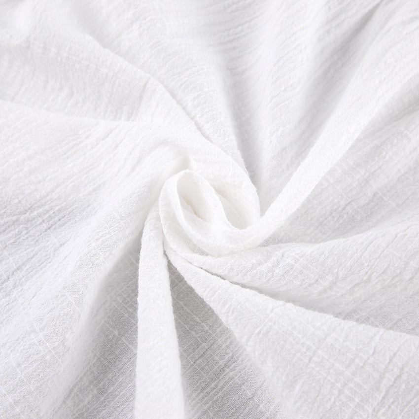 Dame let sommerloungewear med voluminøse ærmer og taljerbart design Stilla