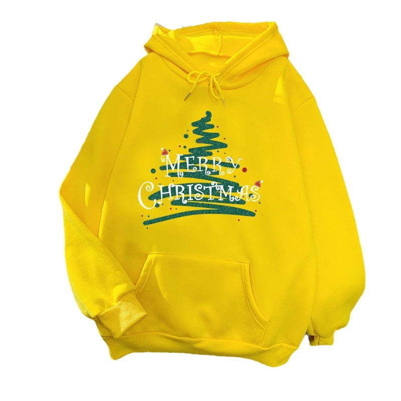 Kvinders hættetrøje med festligt juledesign Skovae