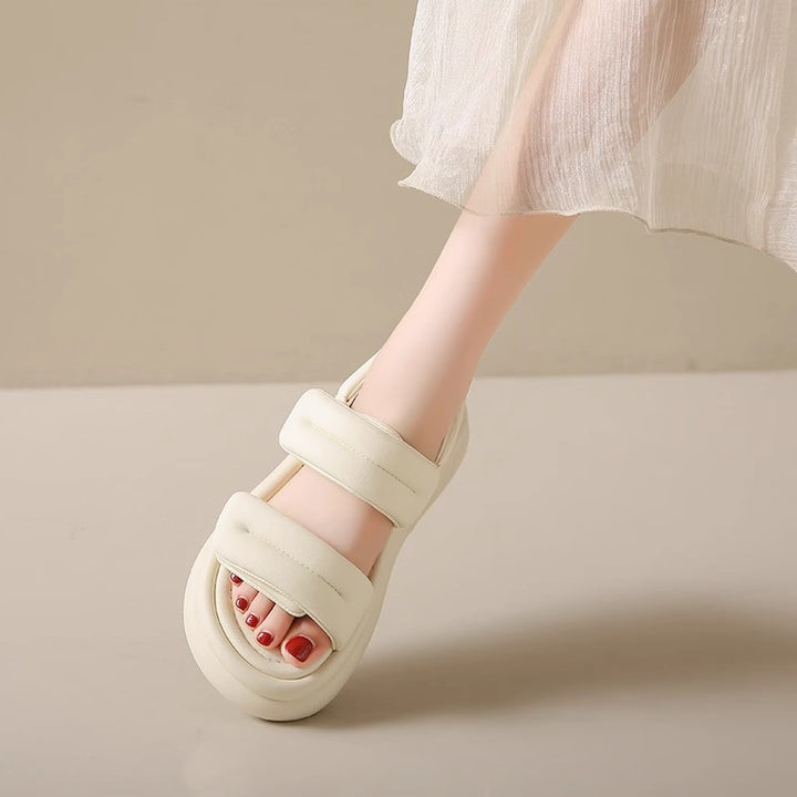Dame moderne Comfort-sandaler med polstret dobbelte remme og skridsikker sål Stilla