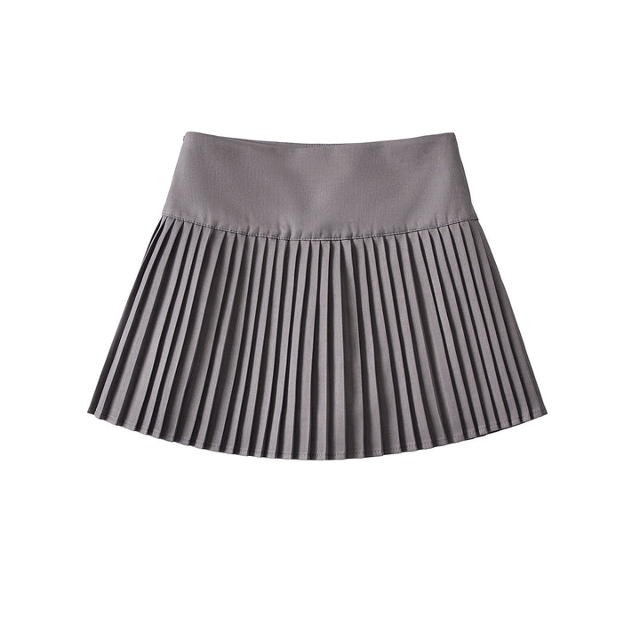 Dame plissert nederdel med elastisk talje og svajende design Stilla