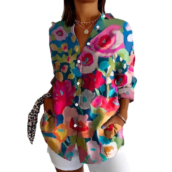 Feminin Oversized Blomsterprint Bluse Stilla