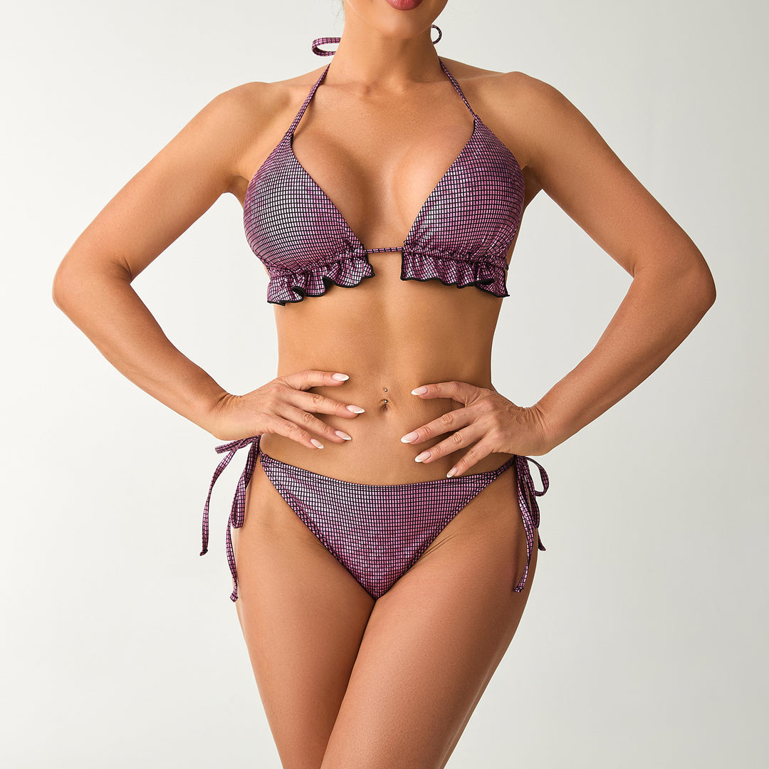 Dame Triangel-Bikini med legende ruffles detaljer Skovae