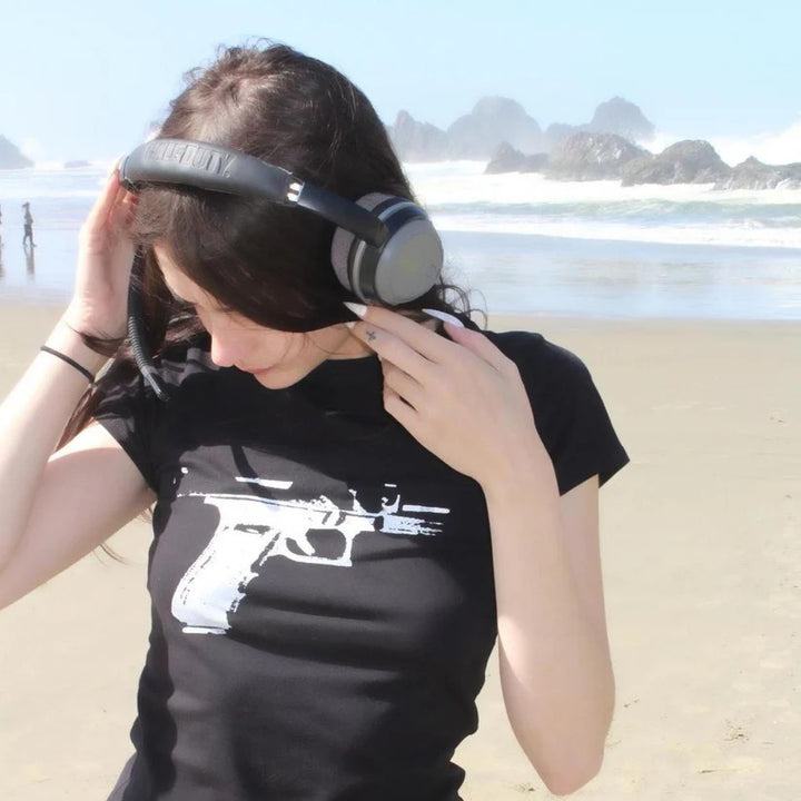 Dame Print-T-shirt med grafisk design Skovae