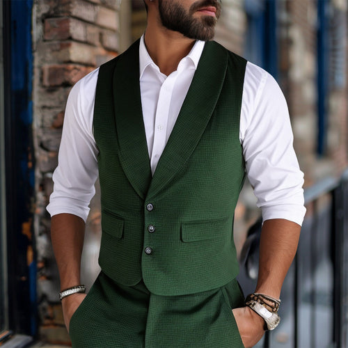 Herrer elegant struktureret vest Stilla