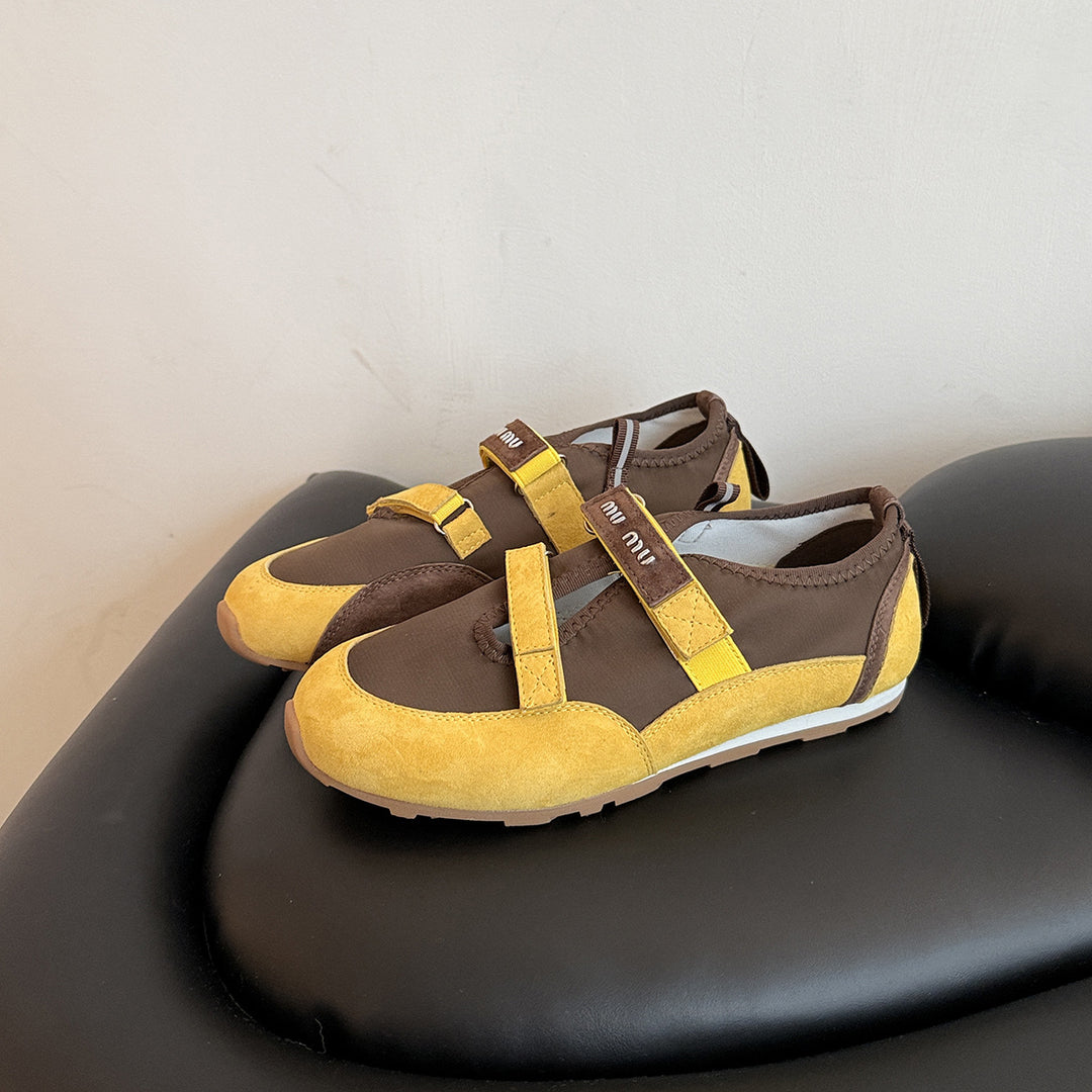Femme Sporty Casual Multi-Texturerede Sneakers Stilla