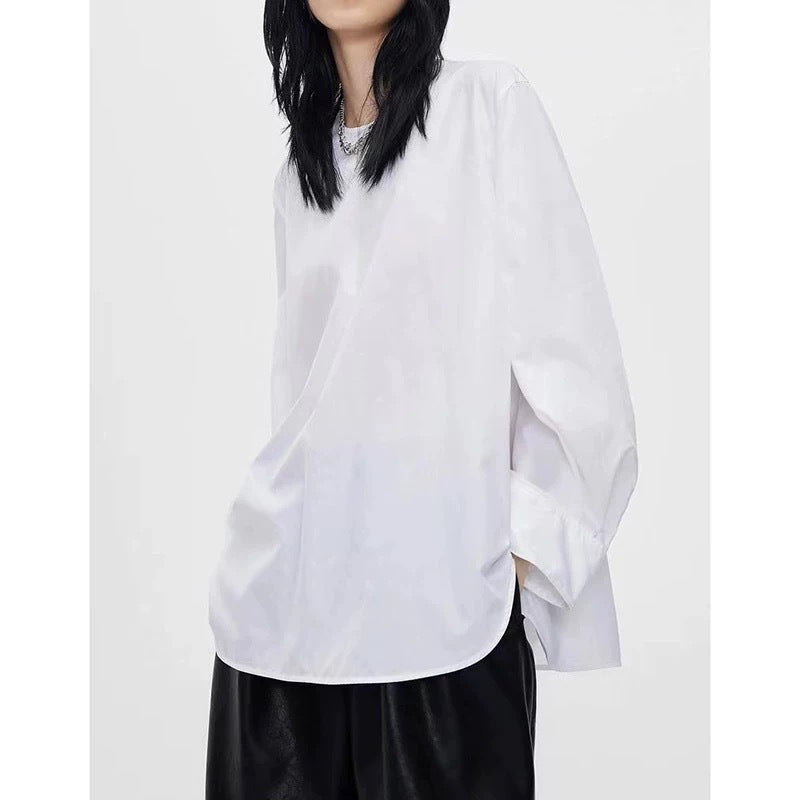 Dame Oversize Bluse med asymmetrisk snit Stilla