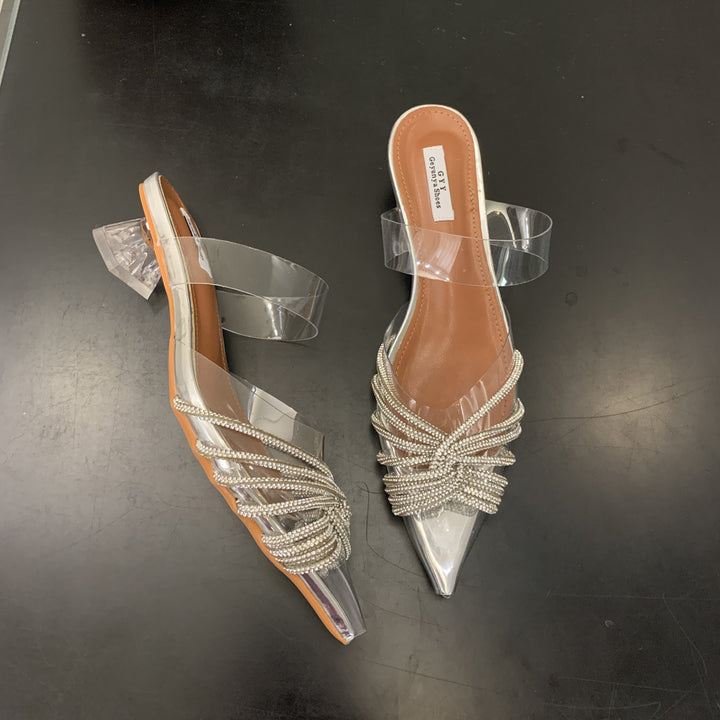 Damer High Heel Sandaler med transparente stropper og funk­lende perledetaljer Stilla