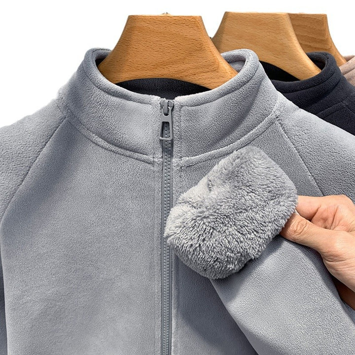 Dame blød fleece-zip-hoodie med elegant ståkrave og afslappet pasform Stilla