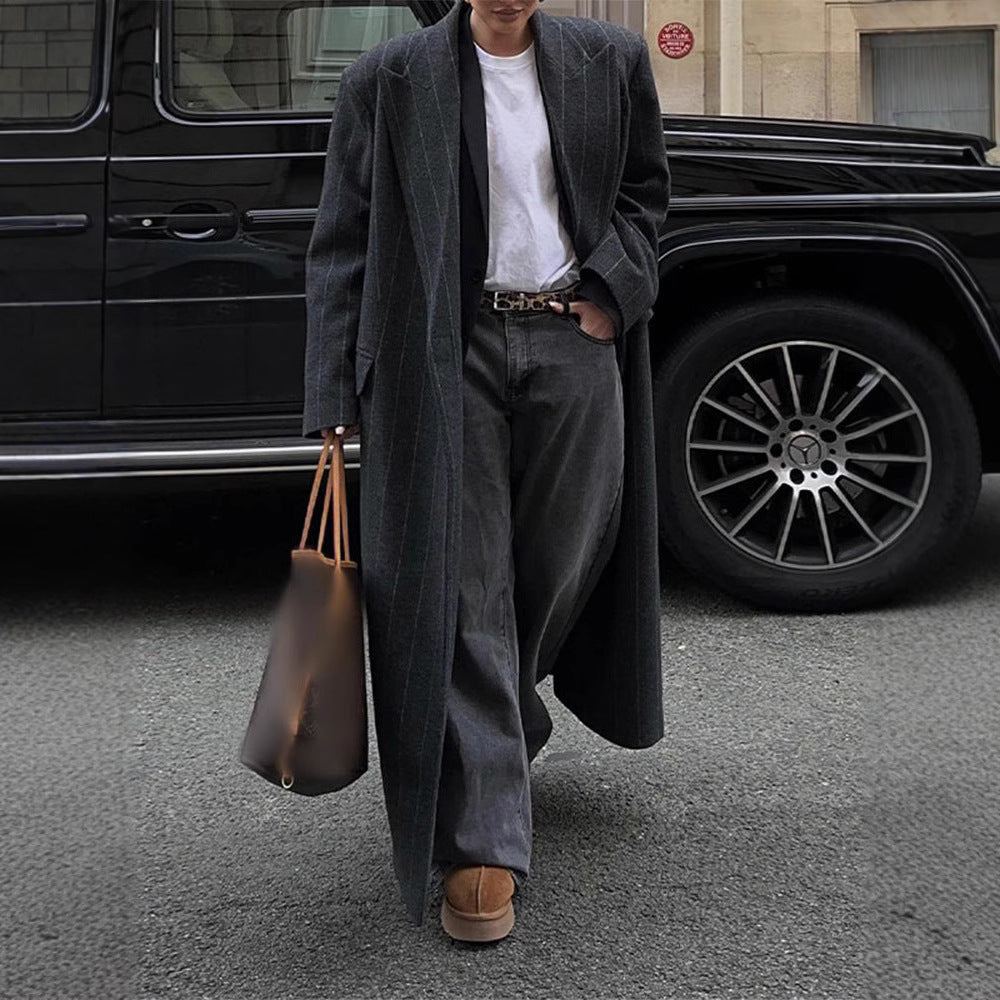 Dame elegant lang skåret blazer Stilla