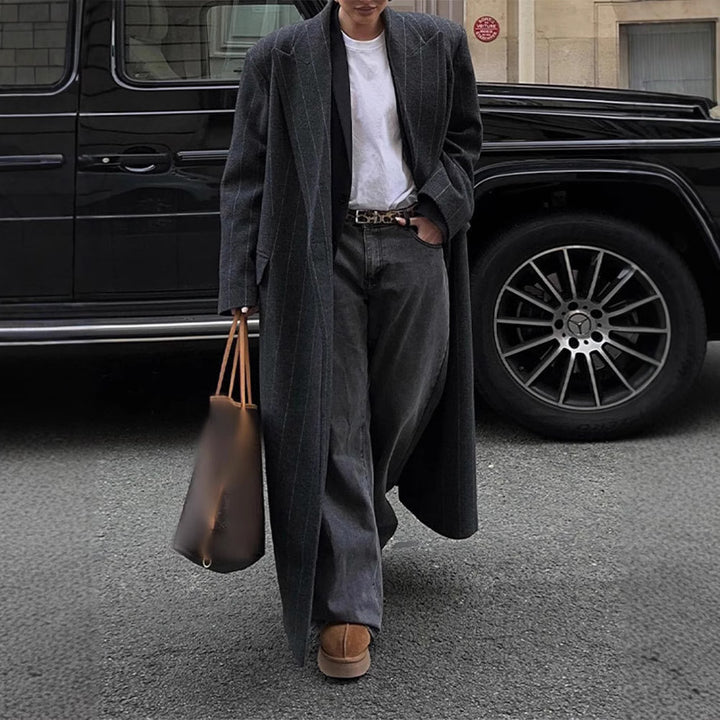 Dame elegant lang skåret blazer Stilla