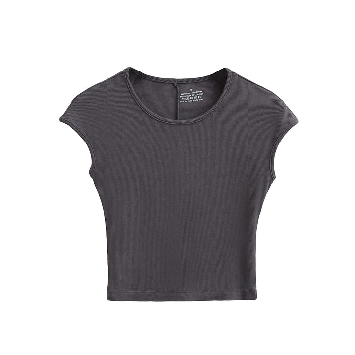 Damer afslappet kortærmet T-shirt med moderigtigt snit og elegant rundhalset udskæring Stilla