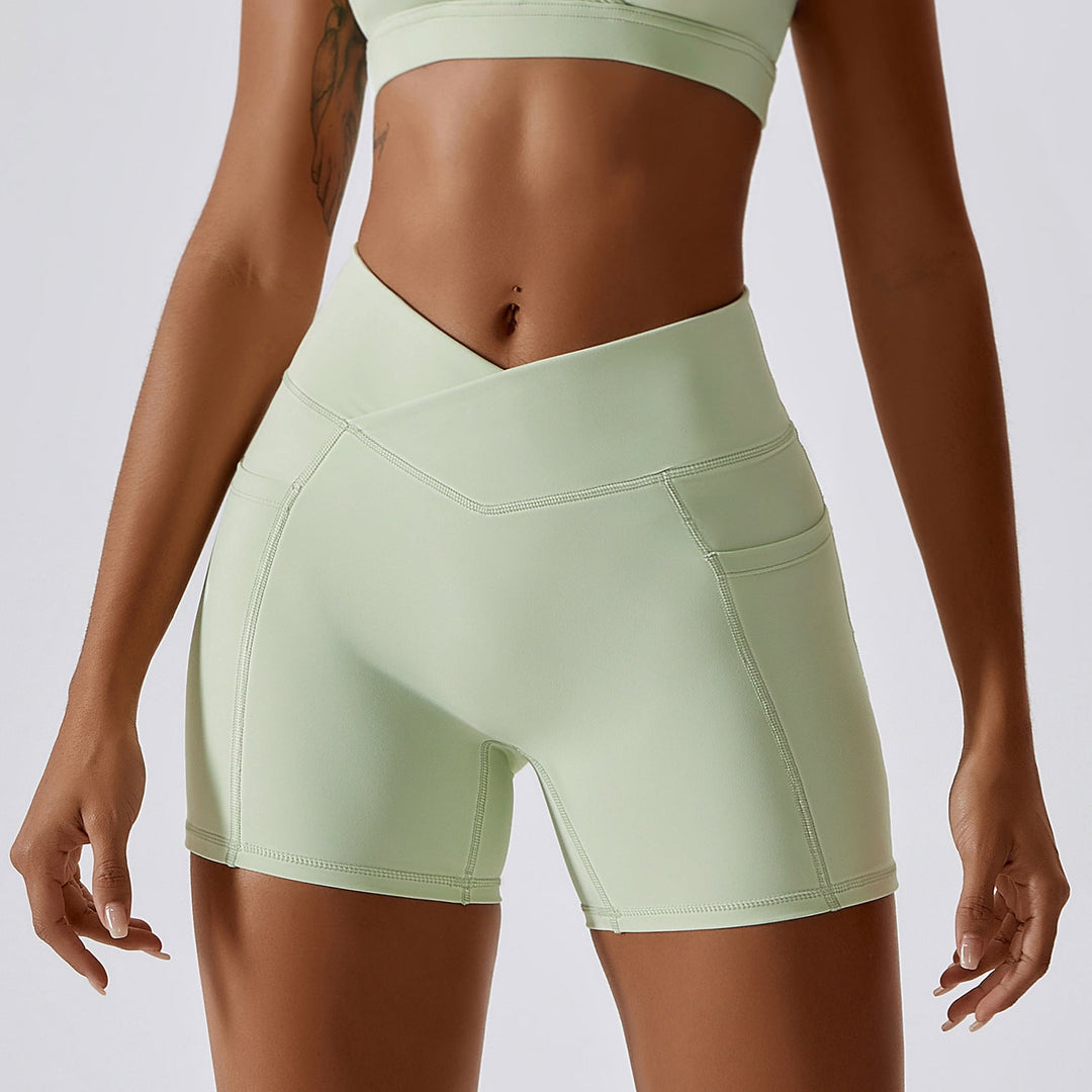 Stilla | Drying Nude Feel Yoga Shorts Hip Lifting Pocket Løbe Træningsshorts Til Kvinder