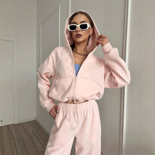 Kvinder Sports Højtalje Jogging Suit Skovae