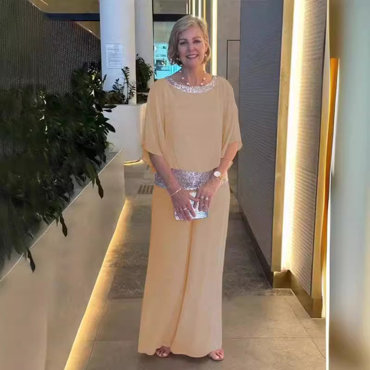 Dame Glamourøst Aften kjole med elegant Paillette-udsmykning Stilla