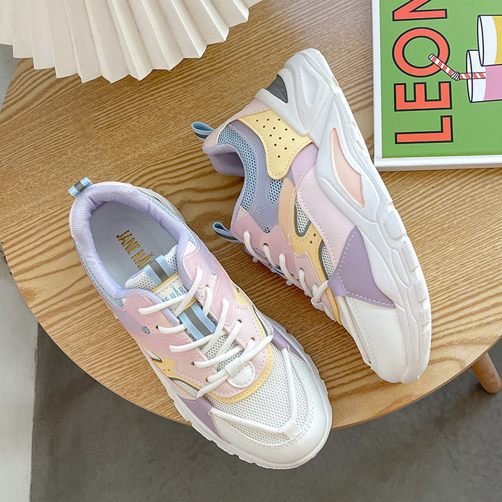 Dame Sporty Chunky Sneakers med åndbar mesh-konstruktion og stabiliserende sål Stilla
