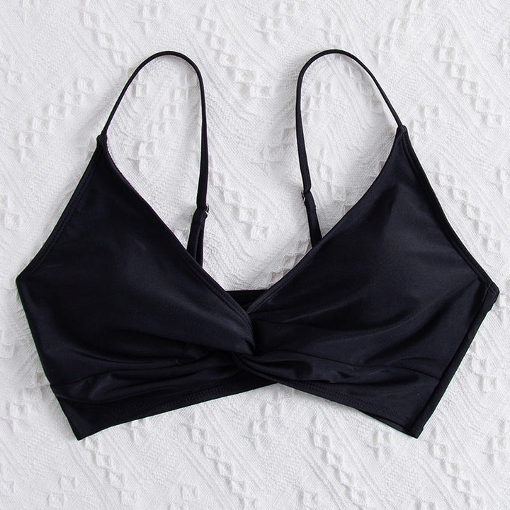 Dame Bikini-top med indpakningsdesign og justerbare stropper Skovae