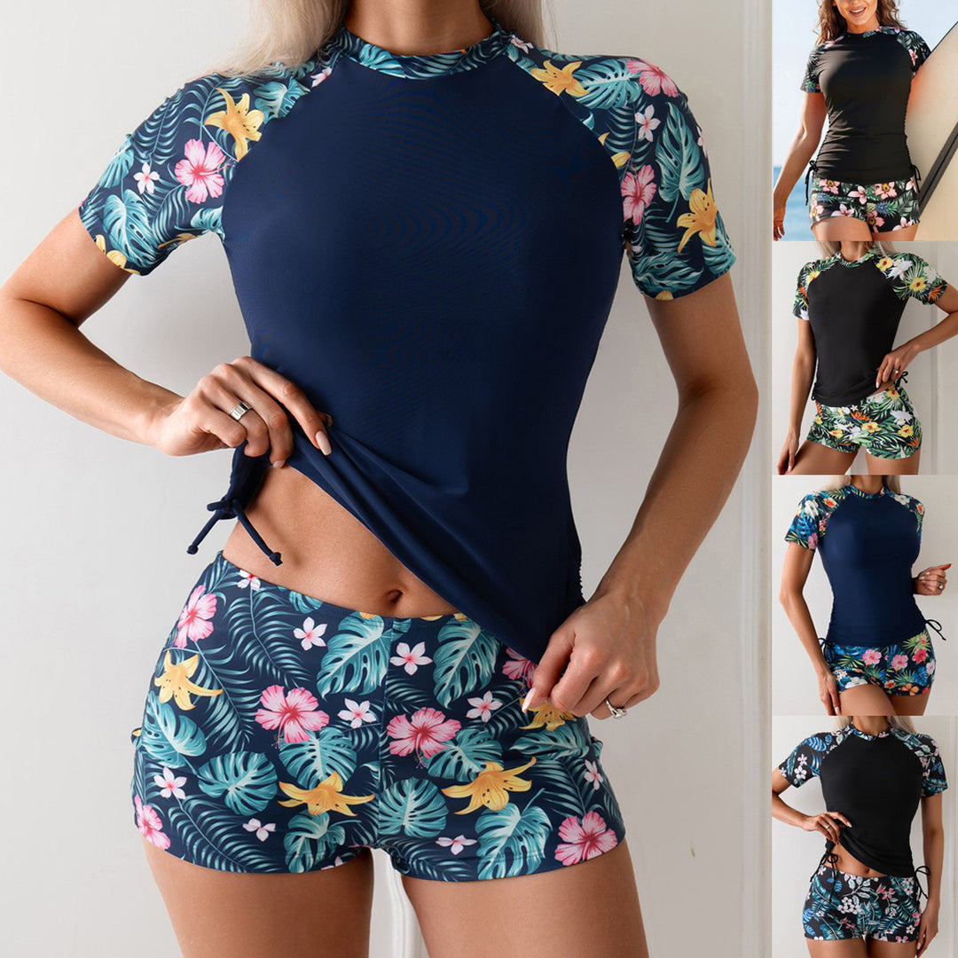 Dame surf- og sportsdragt med florale accenter Skovae
