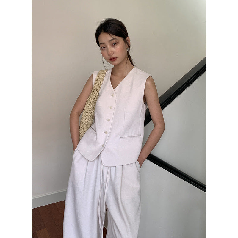Dame elegant vest med stilfulde detaljer og praktiske lommer Stilla