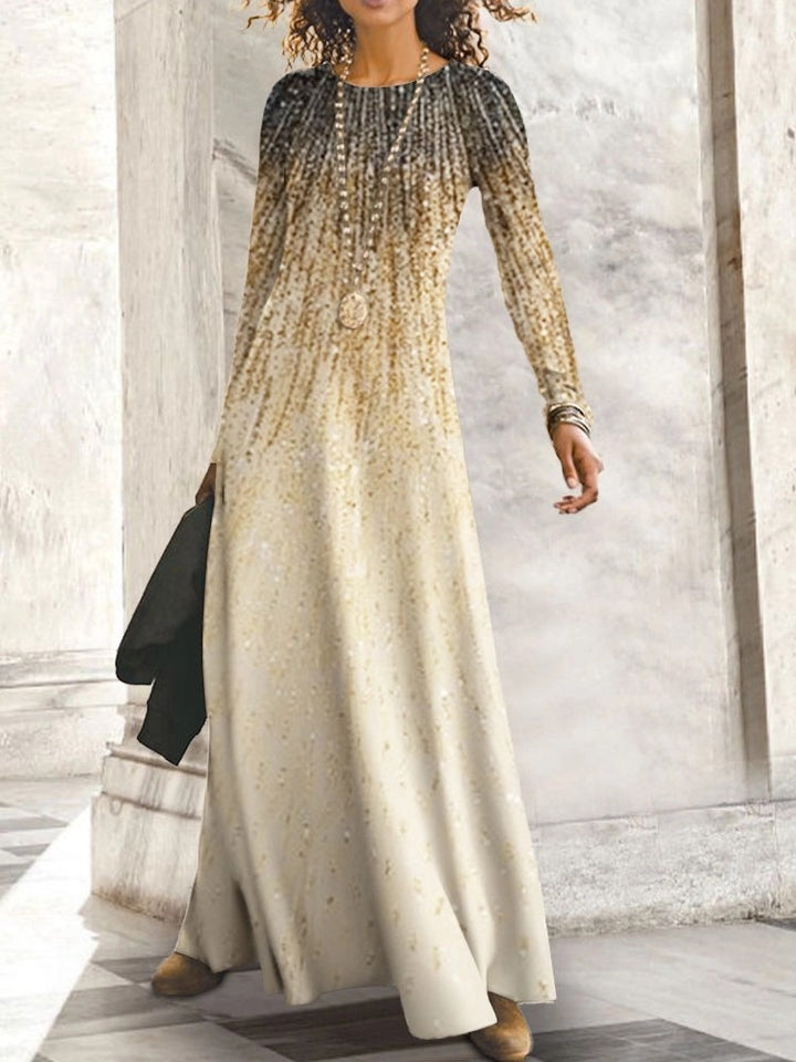 Dame Maxikjole i elegant Ombre-design Stilla