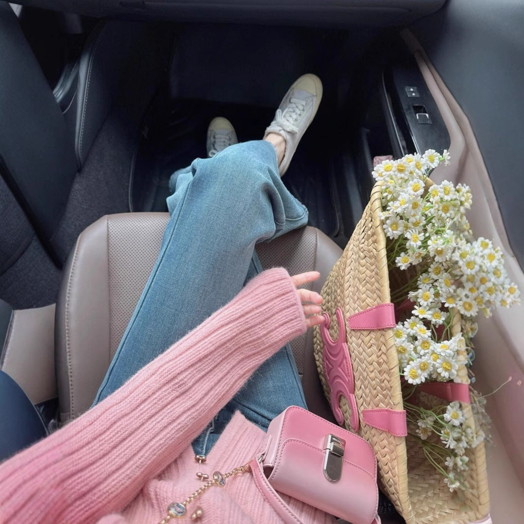 Kvindernes bløde knap-ned strikket sweater med hjerte detaljer Stilla