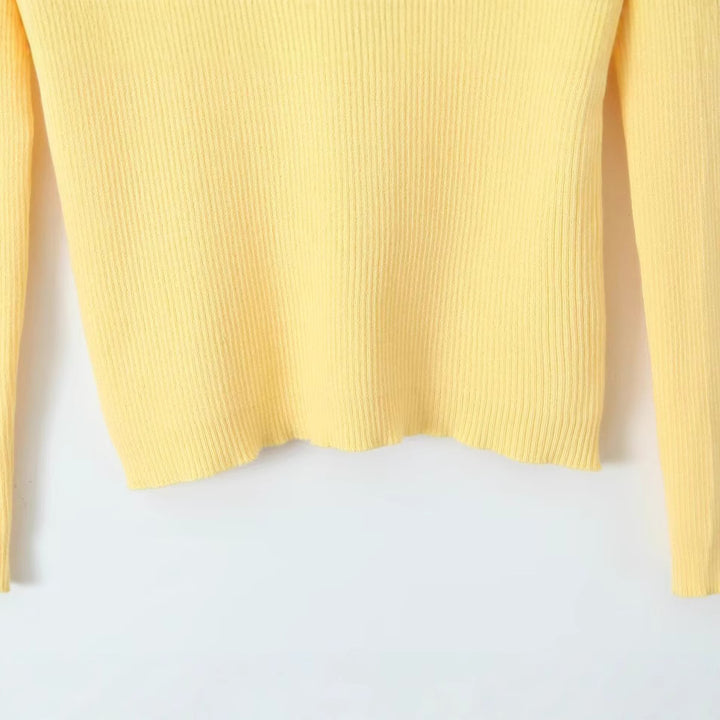 Damer let V-hals strik top Stilla