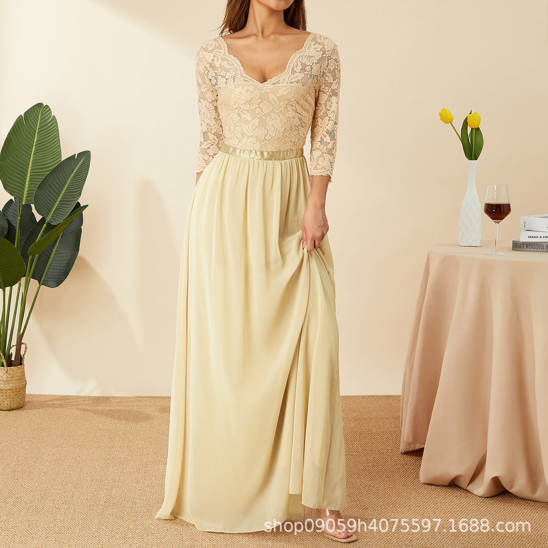 Dame elegant spidskjole Skovae